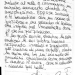 Seconda pagina della dedica manoscritta della scrittrice Giovanna Ceriotti nel libro degli ospiti del B&B La Dimora di Tommaso, con la conclusione del testo poetico e la firma autografa in calce